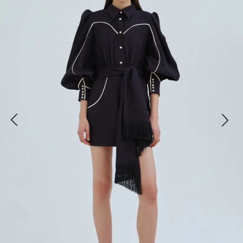 C/MEO COLLECTIVE
TANGO LONG SLEEVE DRESS ECRU W ECRU
